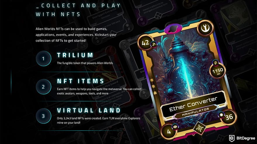 Best NFT games: Alien Worlds NFTs.