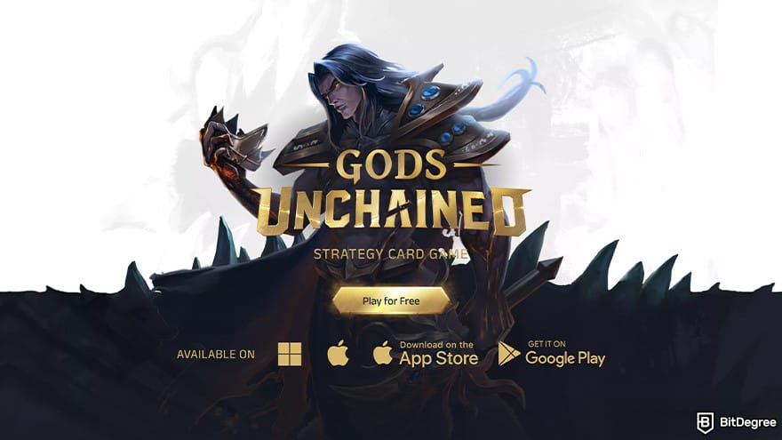 Best NFT games: Gods Unchained homepage.