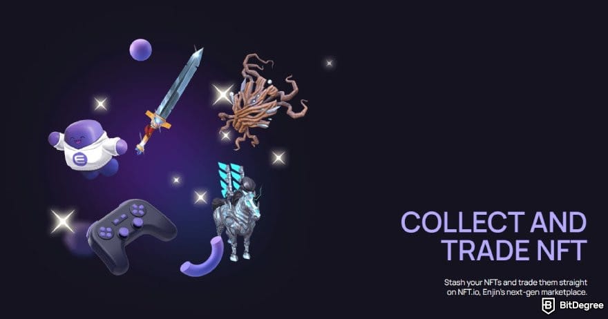 Best NFT wallet: description of NFT feature on Enjin Wallet.
