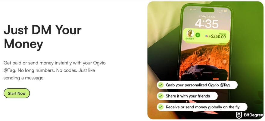 Best online bank: DM your money with Ogvio.