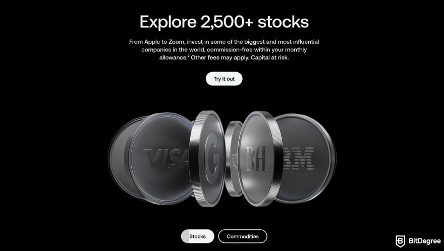 Best online bank: buy stocks and commodities with Revolut.