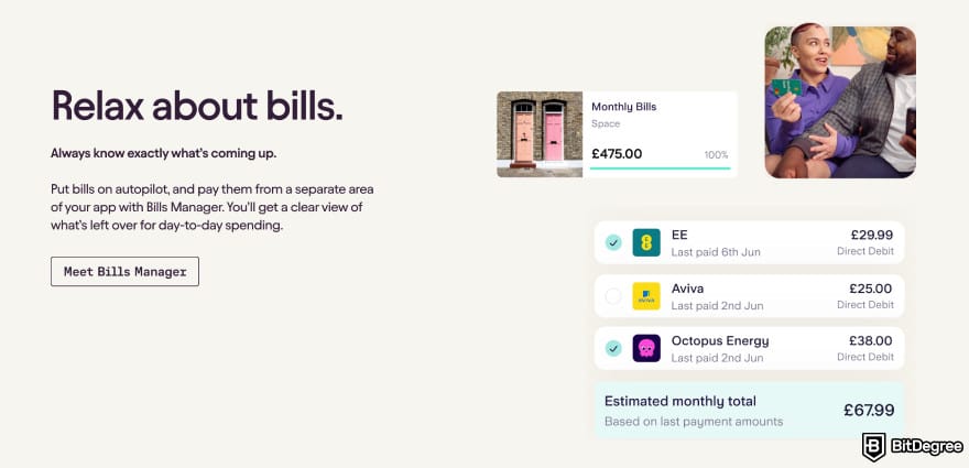 Best online bank: relax about bills with Starling.