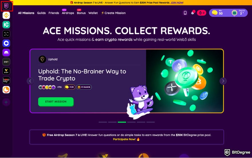 Best online raffle sites: click on one of the guild icons.