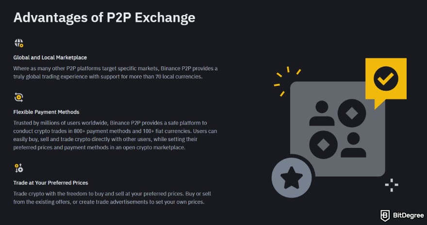Best P2P crypto exchange: Binance's P2P advantages.