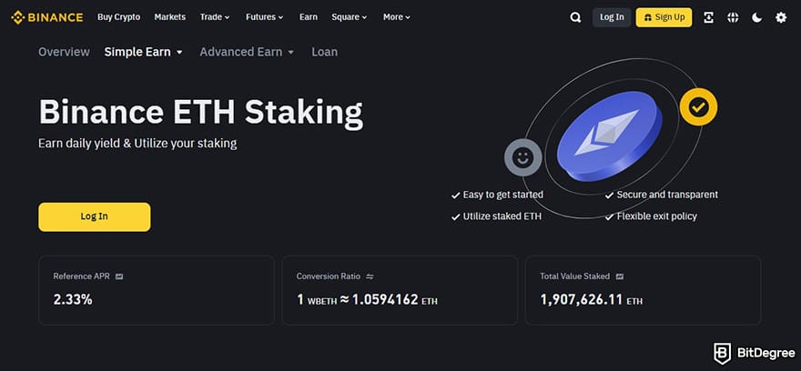 Best place to stake Ethereum: the page for ETH staking on Binance. Best place to stake Ethereum: the page for ETH staking on Binance.