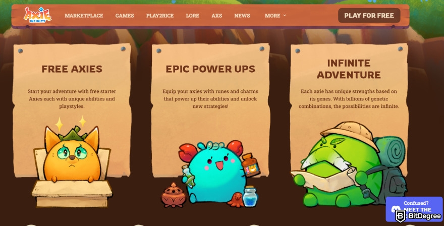 Best play to earn app: Axie Infinity's features.