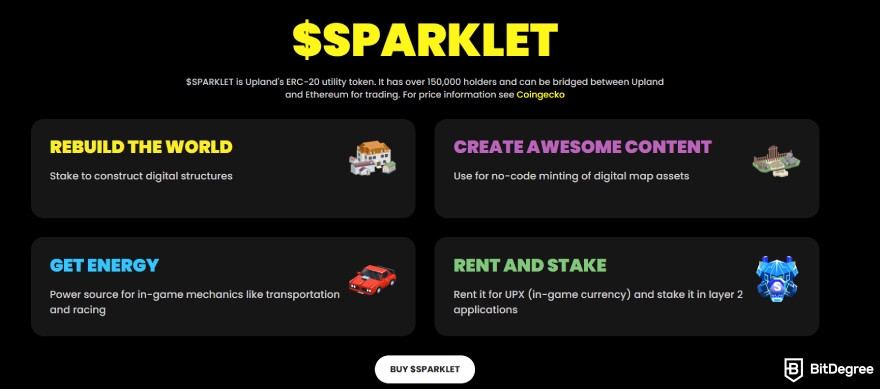 Best play to earn app: Sparklet.