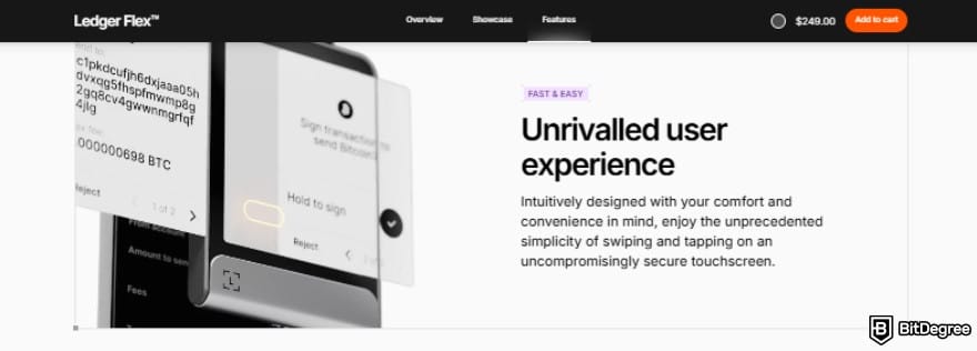 Best Polkadot wallet: Ledger Flex features.