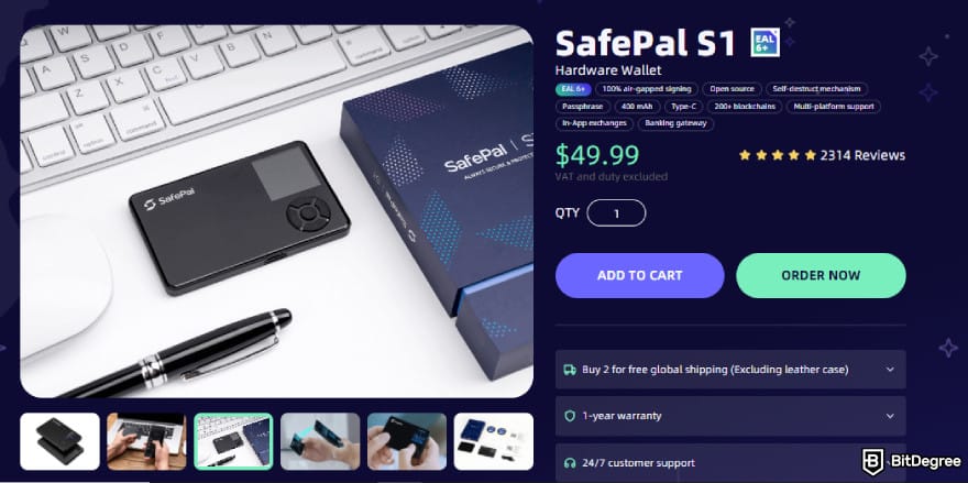 Best Polkadot wallet: SafePal S1 website.