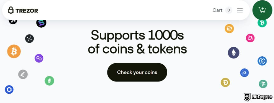 Best Polkadot wallet: Trezor supported coins.