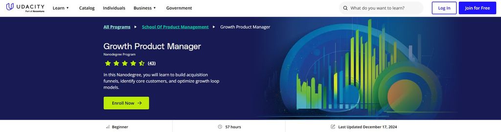 Best product management courses: the Growth Product Manager page.