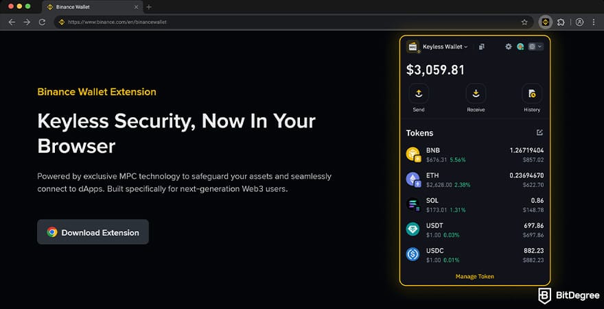 Best Ripple wallet: Binance Wallet Chrome extension.