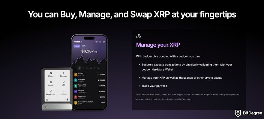 Best Ripple wallet: Ledger Flex.