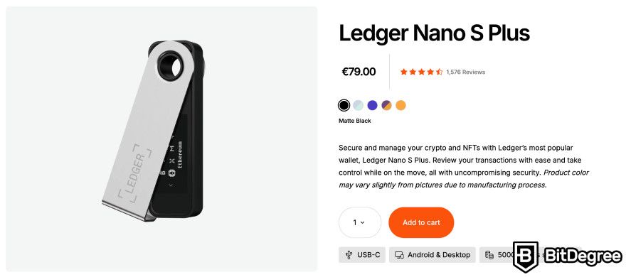 Best Ripple wallet: the Ledger Nano S Plus.