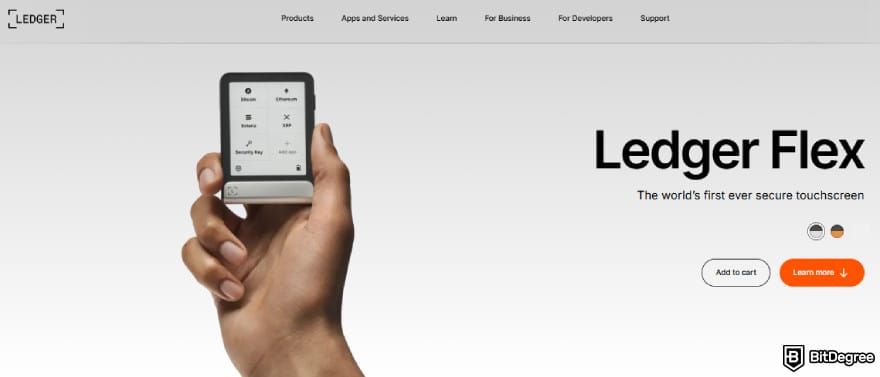 Best Shiba Inu wallet: Ledger Wallet touchscreen.