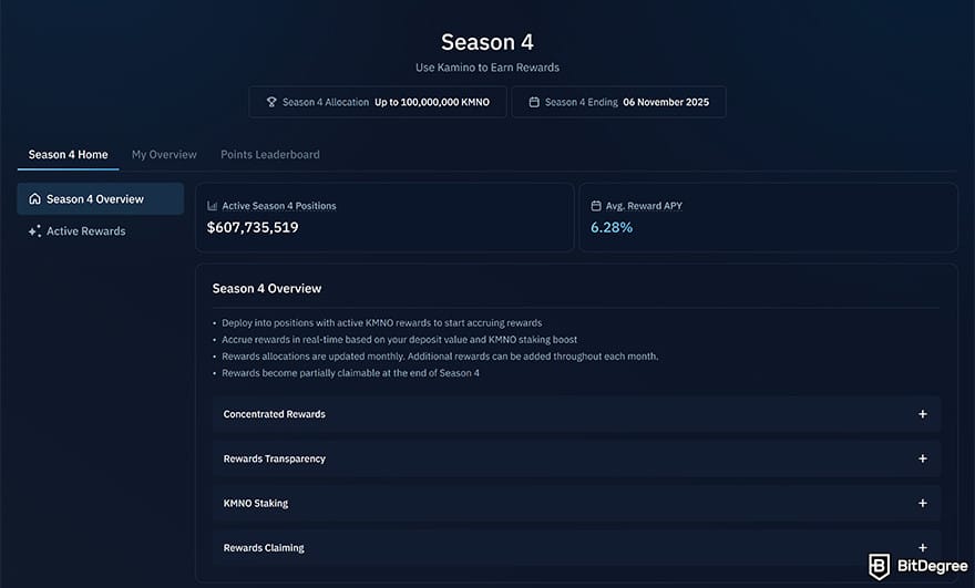 Best Solana airdrops: Kamino season 4.
