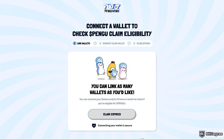 Best Solana airdrops: Pengu claim.