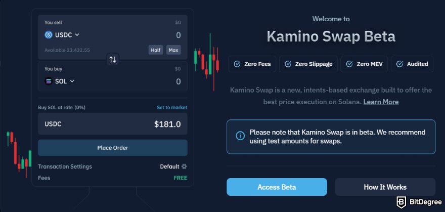 Best Solana DEX: Kamino Swap Beta.