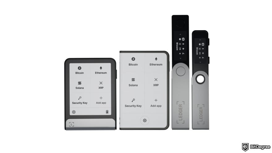 Best Solana wallet: a collection of Ledger wallets.