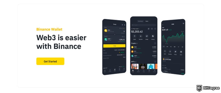 Best Solana wallet: a screenshot of Binance Wallet.