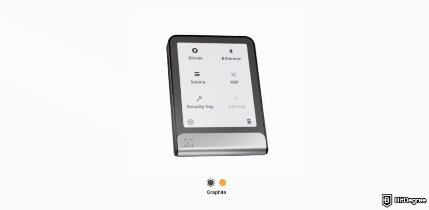 Best Solana wallet: a screenshot of Ledger Flex.