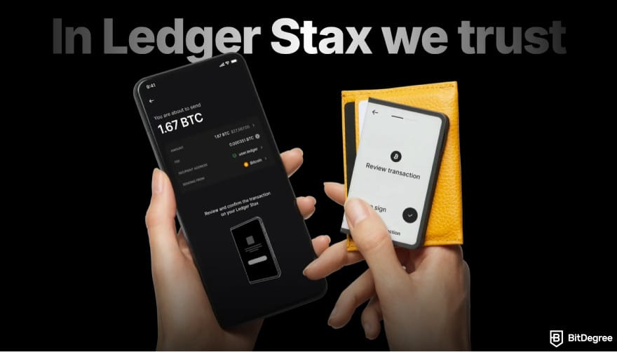 Best Solana wallet: a screenshot of Ledger Stax.