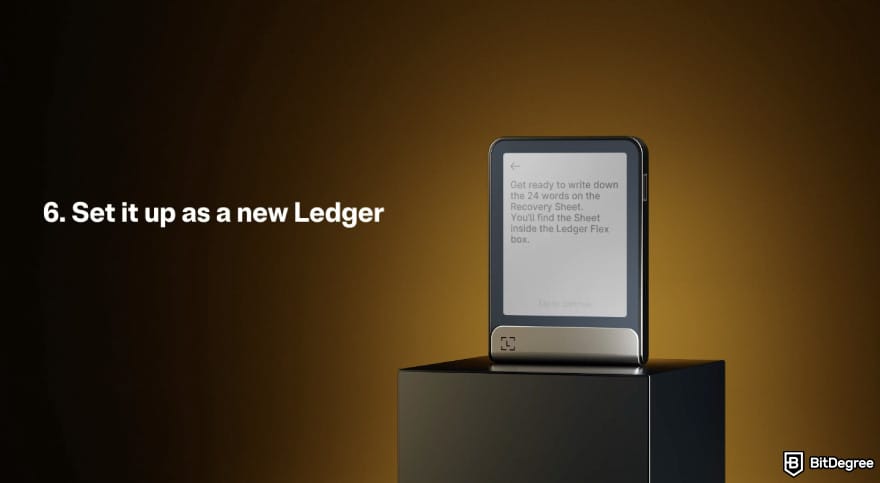 Best Solana wallet: set up your new Ledger wallet.
