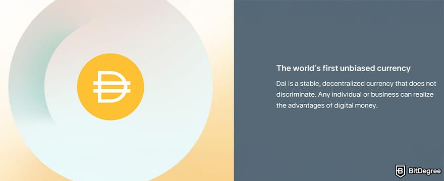 Best stablecoin: DAI coin.