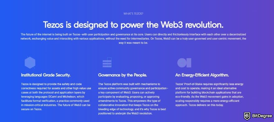 Best staking crypto: some descriptions of Tezos' core features.