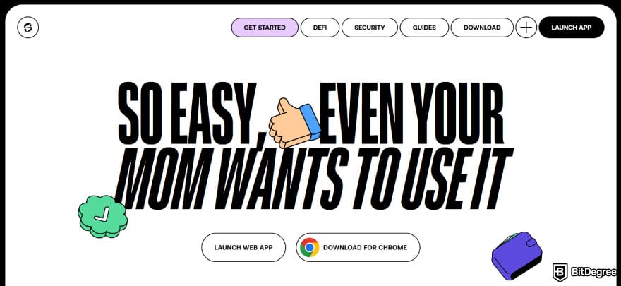 Best Sui wallet: Slush Wallet's onboarding page.