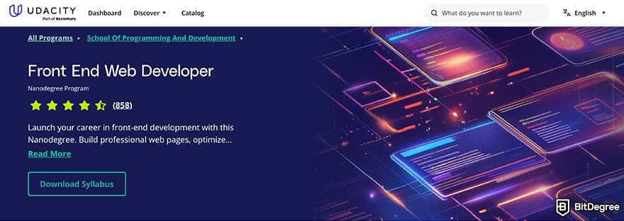 Best Udacity courses: front end web developer.