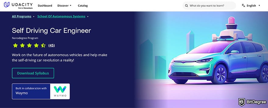 Best Udacity courses: self driving car engineer nanodegree program.