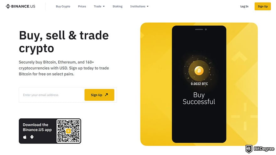 Best US crypto exchange: Binance.US.