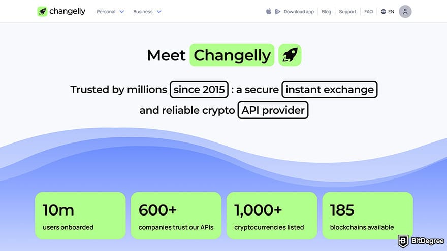 Best US crypto exchange: Changelly.