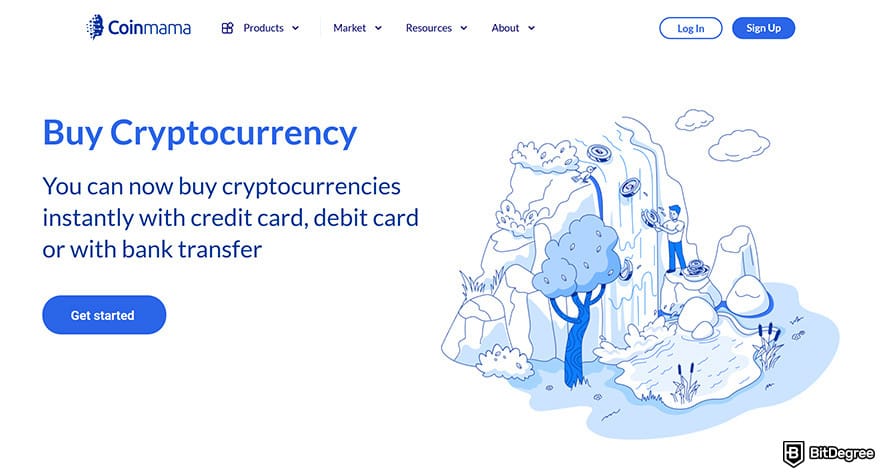 Best US crypto exchange: Coinmama.