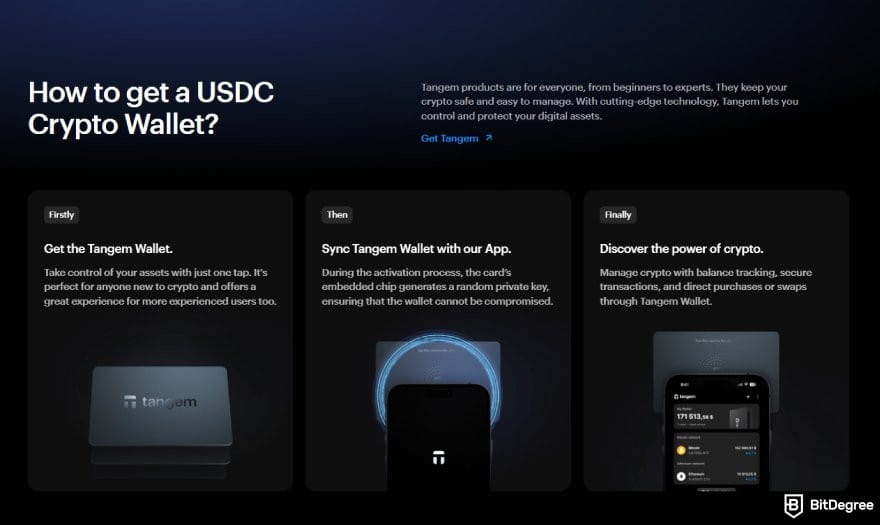 Best USDC wallet: how to get Tangem Wallet.