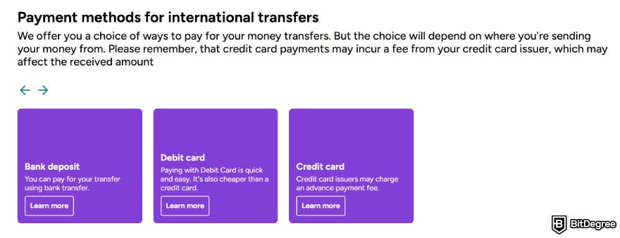 Best way to send money from Canada to US: WorldRemit's supported payment methods for international transfers.