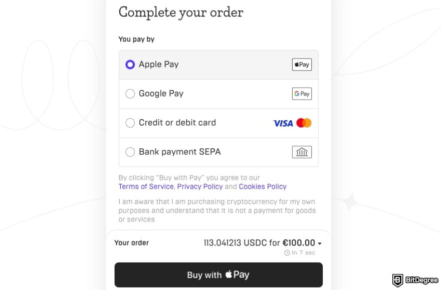 Best way to send money from India to USA: an interface asking you to select the payment method you want to use.
