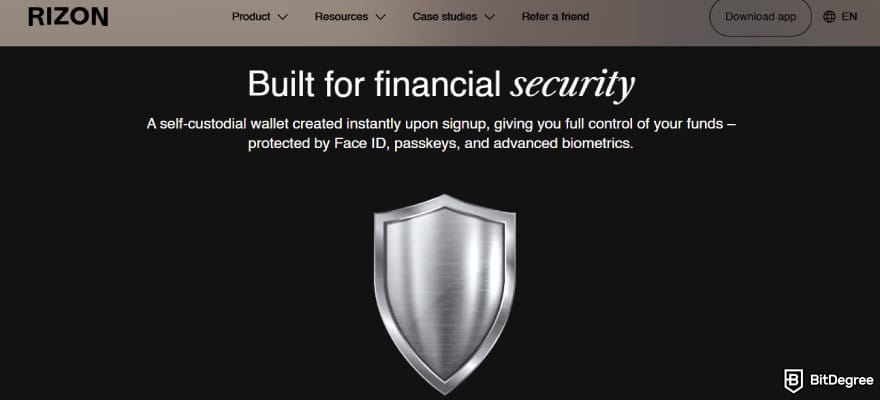 Best way to send money to Australia: Rizon's security.