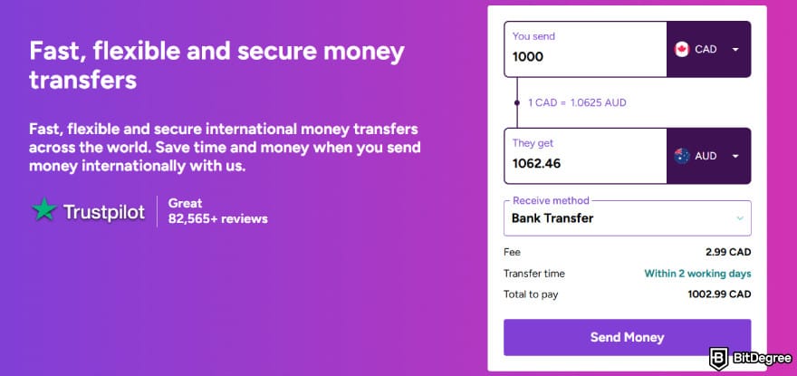 Best way to send money to Australia: sending money from CAD to AUD with WorldRemit.