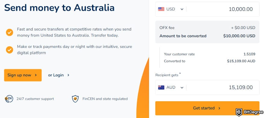 Best way to send money to Australia: sending money from USD to AUD with OFX.