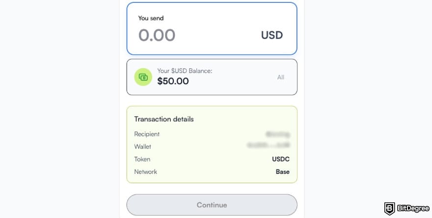 Best way to send money to Australia: Ogvio asking you to enter the amount you want to transfer.