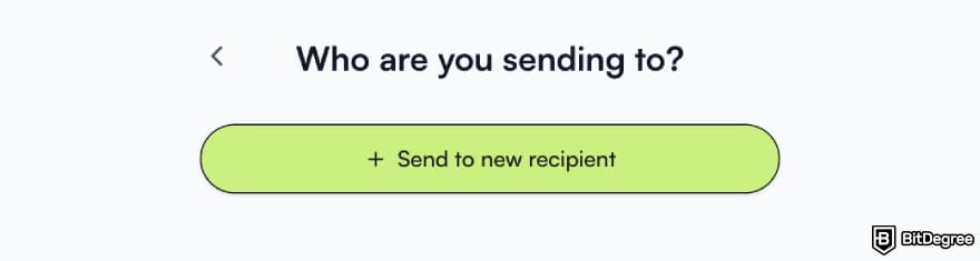 Best way to send money to Australia: add recipient button on Ogvio.