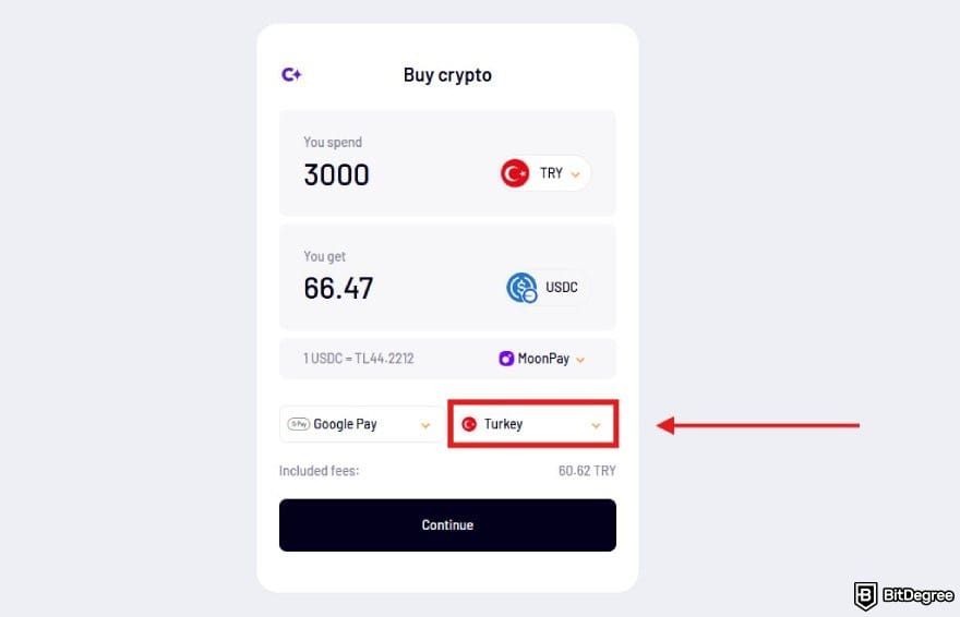 Best way to send money to Austria: the card deposit page on Ogvio.