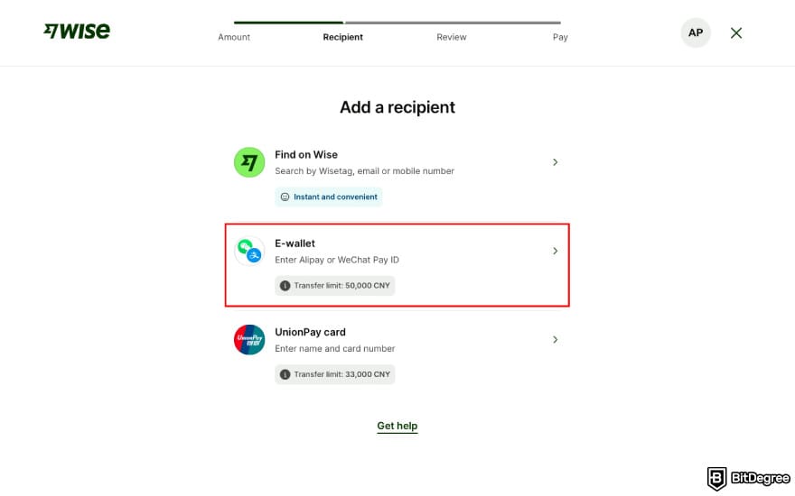 Best way to send money to China: choose E-wallet or UnionPay card.