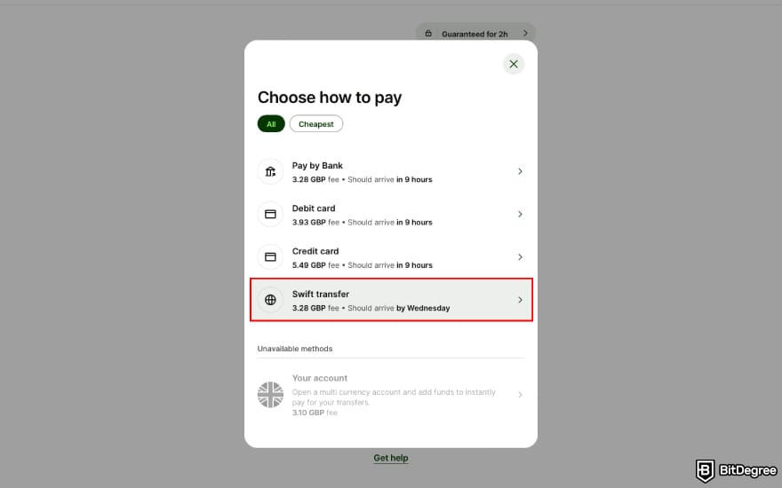 Best way to send money to China: choose Swift transfer.