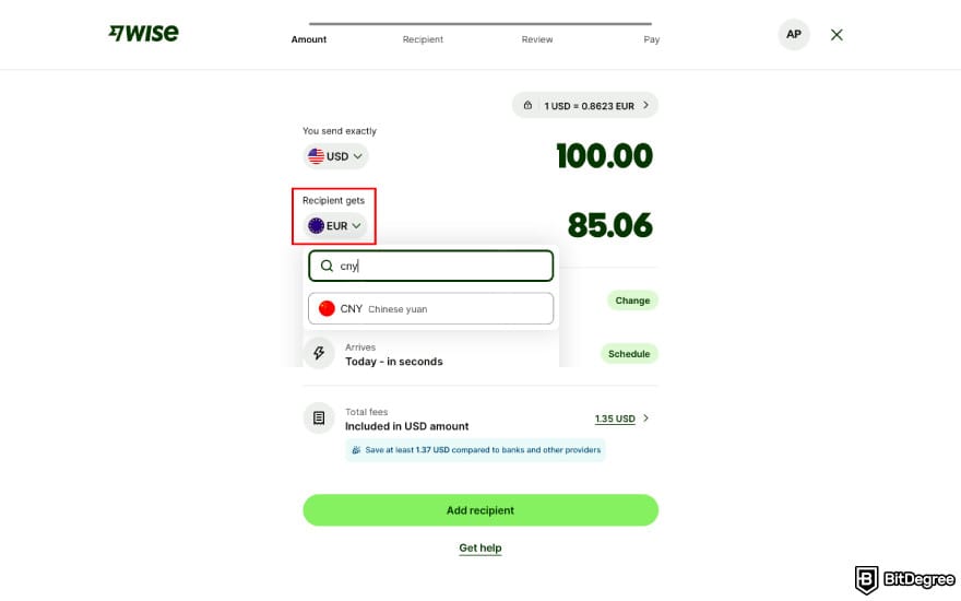 Cara terbaik kirim uang ke China: pilih CNY.