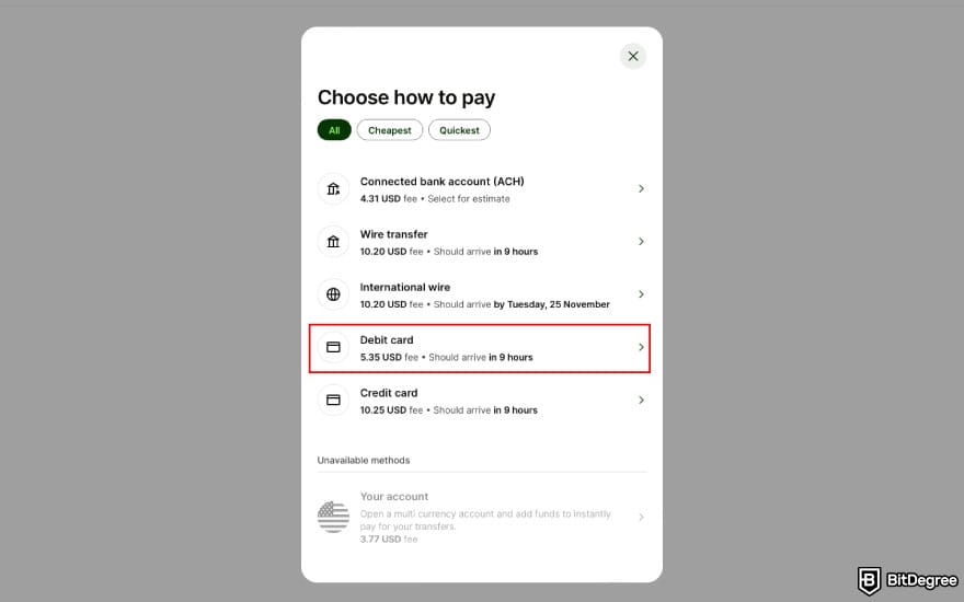 Cara terbaik kirim uang ke China: pilih metode pembayaran.