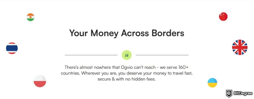 Best way to send money to Colombia: Ogvio coverage include the UK and Colombia.