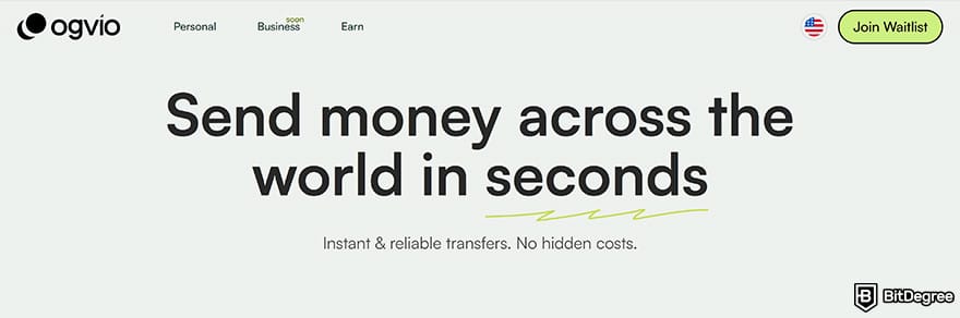 Best way to send money to Colombia: Ogvio homepage.